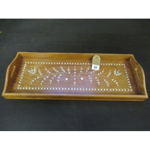 52 - INLAID WOODEN TRAY