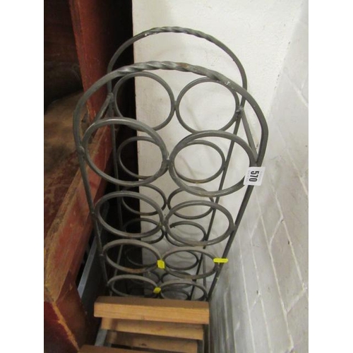 570 - METAL WINE RACK