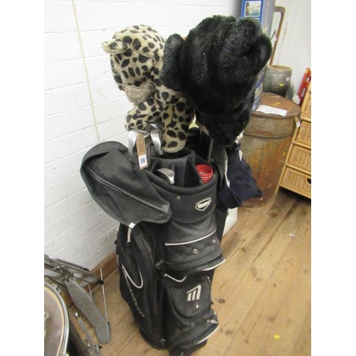 574 - GOLF CLUBS INCLUDING WILSON IRONS AND BAG ETC