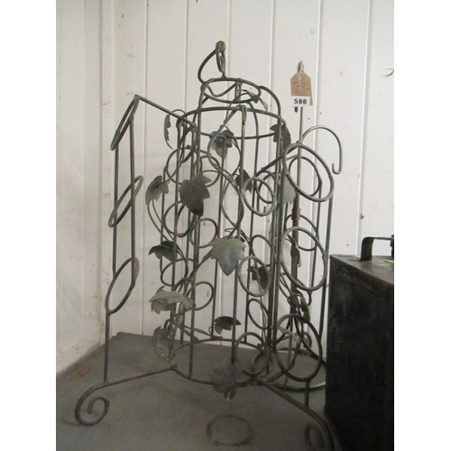 586 - METAL WIRE RACK AND ANOTHER