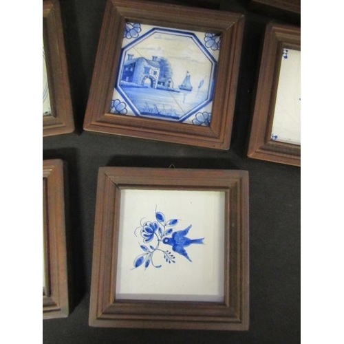 7 - EIGHT FRAMED DELFT TILES