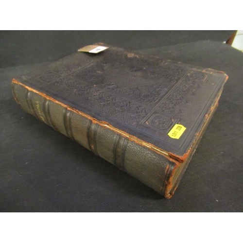 76 - 1865 LEATHER BOUND BIBLE