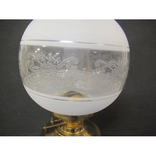 77 - BRASS OIL LAMP