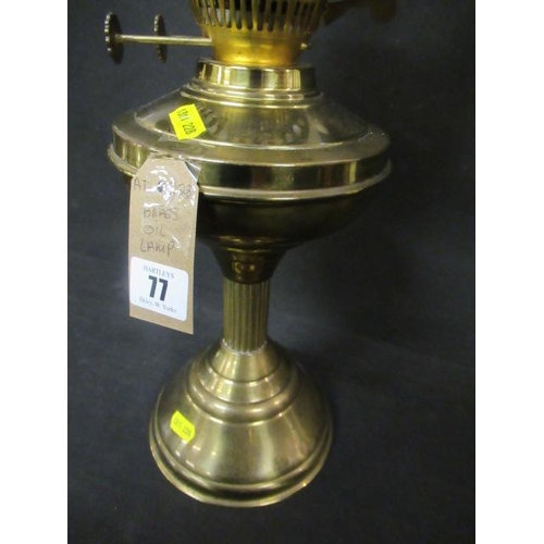 77 - BRASS OIL LAMP