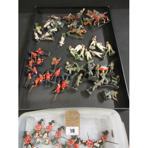 18 - TWO BOXES OF EARLY 20TH CENTURY BRITAINS AND OTHER LEAD SOLDIERS