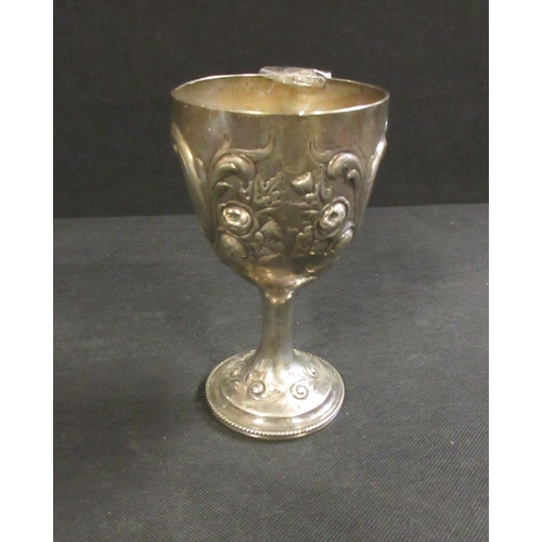 20 - VICTORIAN SILVER CUP, LONDON 1864 BY A B SAVORY 176g