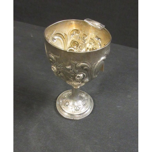 20 - VICTORIAN SILVER CUP, LONDON 1864 BY A B SAVORY 176g