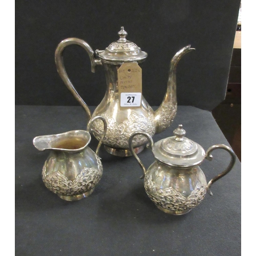 27 - WHITE METAL TEASET 1490g TOTAL