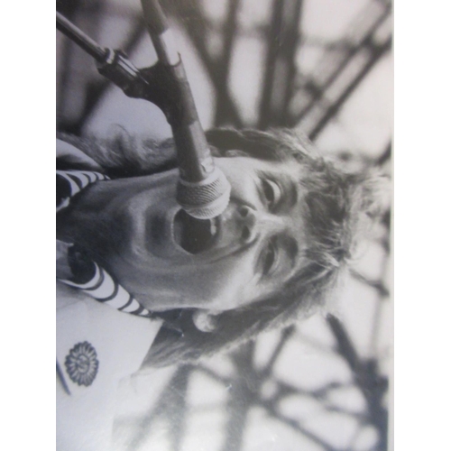 81 - PAUL MCCARTNEY SIGNED BLACK AND WHITE PHOTO AND THREE OTHERS