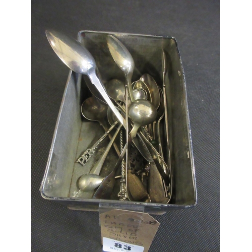 83 - LARGE QUANTITY OF SILVER SPOONS 250g