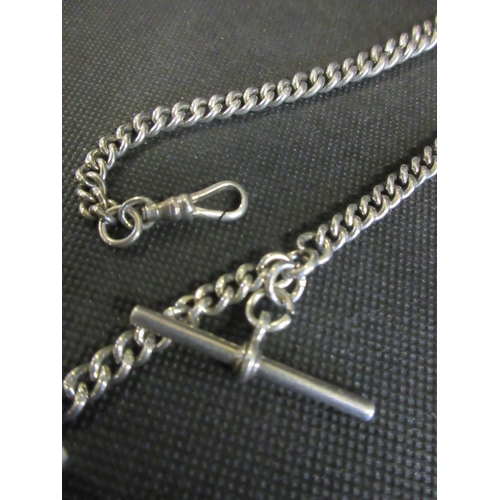 87 - SILVER ALBERT CHAIN 38.5