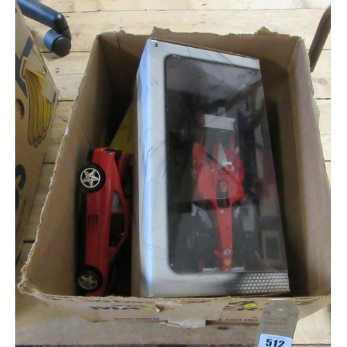 512 - BOX OF MODEL CARS INCLUDING BURAGO