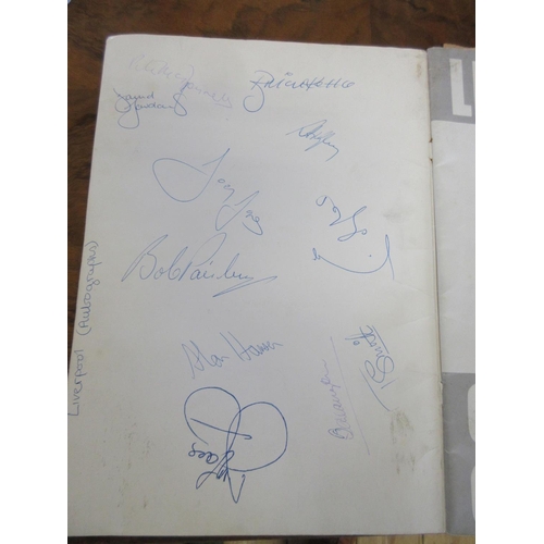 79 - 1970'S LIVERPOOL FOOTBALL CLUB MULTI-SIGNED SOUVENIR TRIBUTE PROGRAMME WITH A 1903 NEWSPAPER