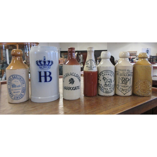 14 - COLLECTION OF ADVERTISING STONE BOTTLES AND JARS