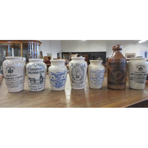 14 - COLLECTION OF ADVERTISING STONE BOTTLES AND JARS