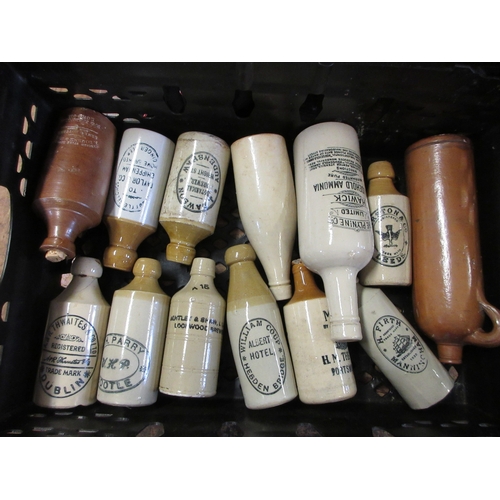 14 - COLLECTION OF ADVERTISING STONE BOTTLES AND JARS