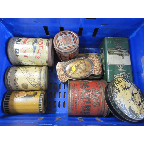 16 - CRATE OF ADVERTISING TINS