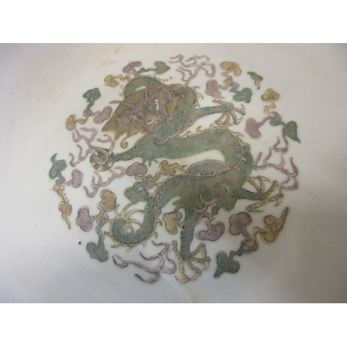 1 - A CHINESE PORCELAIN FAMILLE VERTE BOWL of plain circular form painted with a seated Hotei with seven... 