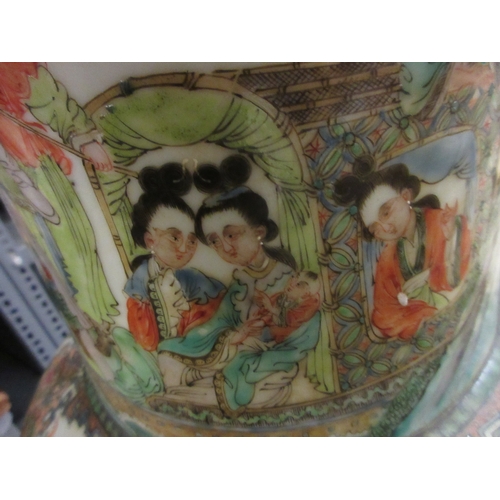 9 - A CHINESE PORCELAIN FAMILLE VERTE LARGE ALCOVE ROULEAU VASE painted with a continuous narrative with... 