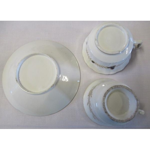 34 - A COLLECTION OF REGENCY PORCELAIN including a Spode gadrooned teacup, two coffee cups and two saucer... 