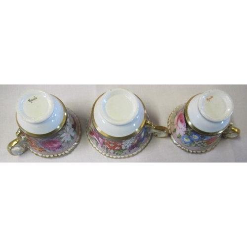 34 - A COLLECTION OF REGENCY PORCELAIN including a Spode gadrooned teacup, two coffee cups and two saucer... 