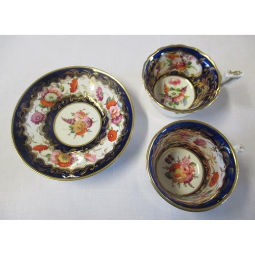 34 - A COLLECTION OF REGENCY PORCELAIN including a Spode gadrooned teacup, two coffee cups and two saucer... 