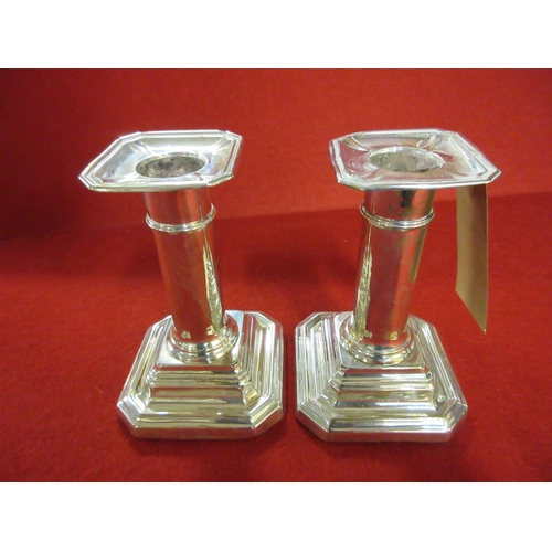 255 - PAIR OF SILVER CANDLESTICKS