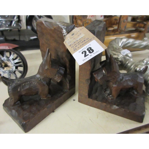 28 - PAIR OF BLACK FOREST BOOKENDS