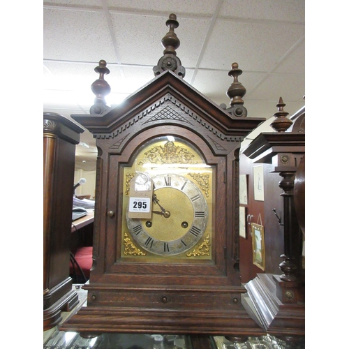 295 - OAK MANTLE CLOCK