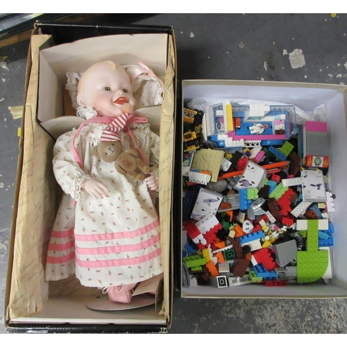 34 - YOLANDA BABY AND A SMALL BOX OF LEGO