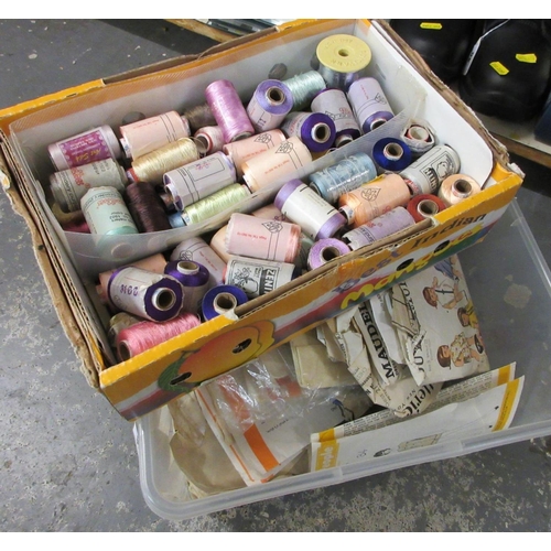 35 - TWO BOXES OF SEWING ITEMS