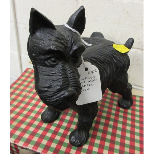 4 - VINTAGE CAST IRON TERRIER