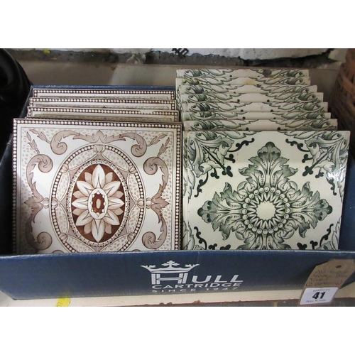 41 - SMALL BOX OF CERAMIC TILES