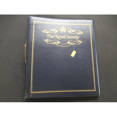 624 - BLUE ROYAL FAMILIES DECIMAL PRESENTATION PACK ALBUM OF STAMPS