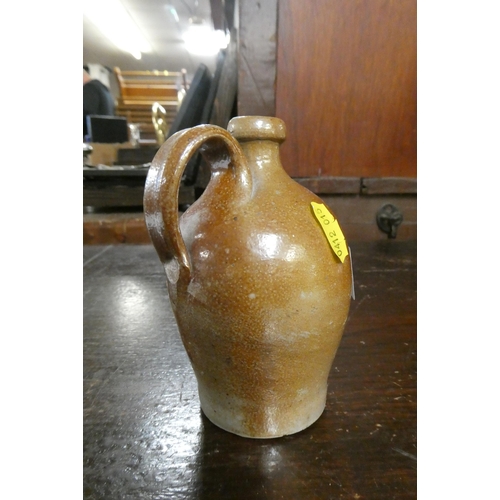 328 - SMALL STONEWARE POTTERY FLAGON