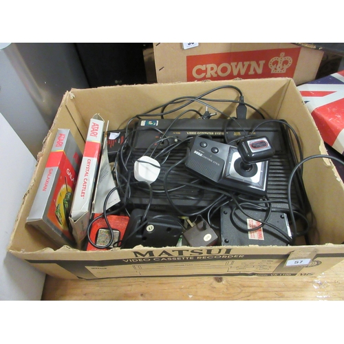 57 - VINTAGE ATARI COMPUTER GAME WITH ACCESSORIES