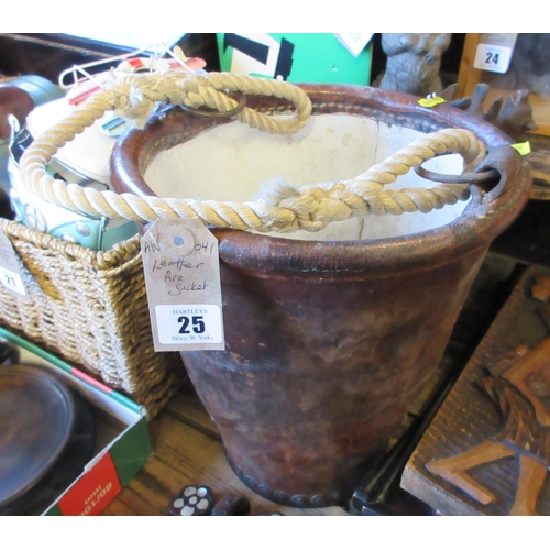 25 - LEATHER FIRE BUCKET