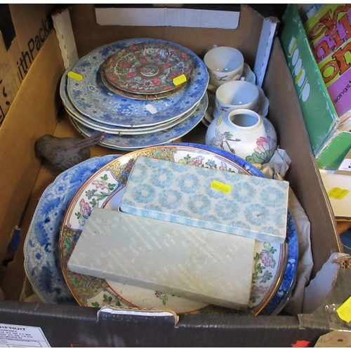 30 - BOX OF CERAMICS ETC