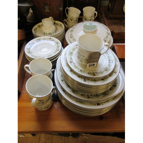 319 - QUANTITY OF ROYAL DOULTON VANITY FAIR PATTERN DINNER SERVICE