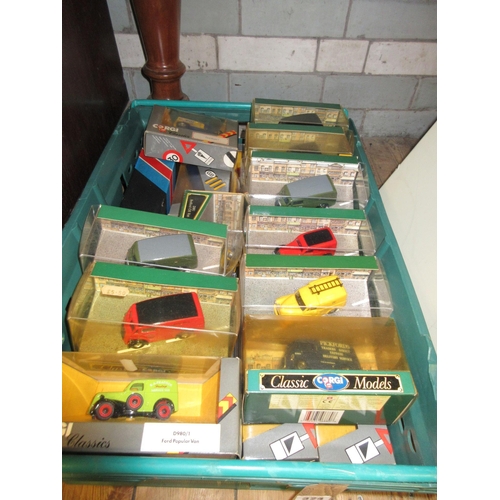 324 - CRATE OF CORGI DIECAST VANS ETC