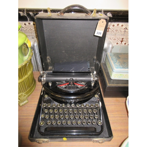 339 - UNDERWOOD CASED TYPEWRITER