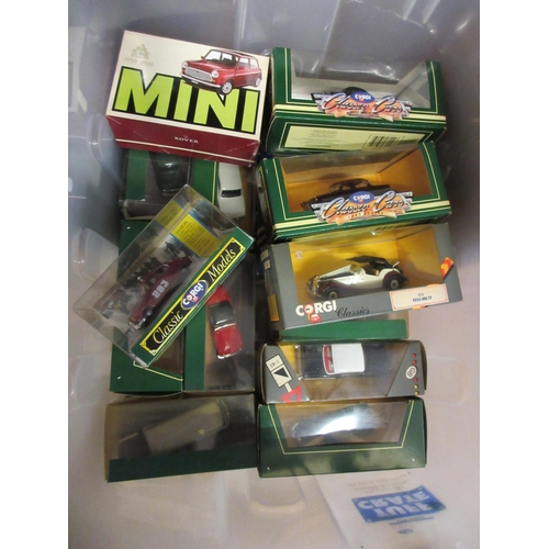 345 - CRATE OF CORGI DIECAST CARS ETC