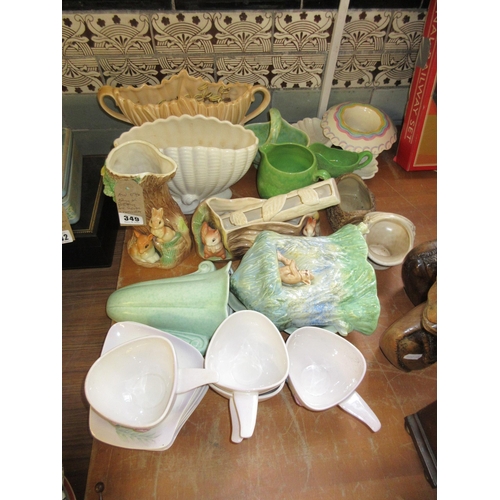 349 - QUANTITY OF POTTERY INCLUDING SYLVAC, HORNSEA AND CARLTON WARE