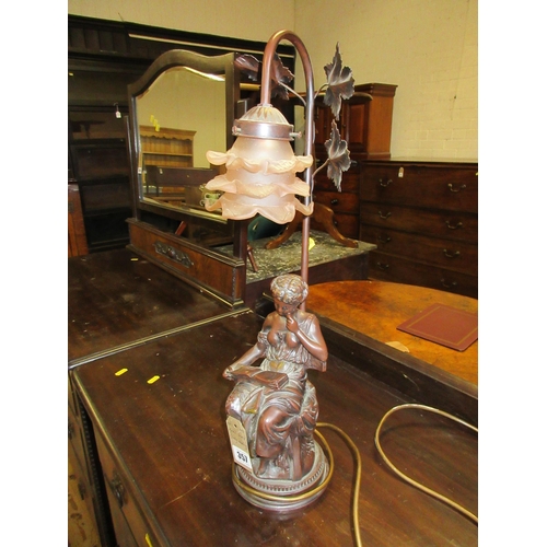 357 - METAL FIGURAL TABLE LAMP