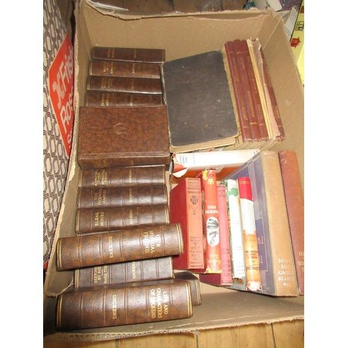 367 - BOX OF BOOKS INCLUDING DICKENS NOVELS