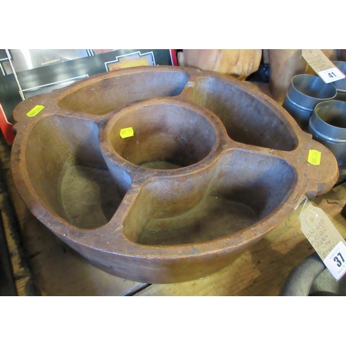 37 - TEAK DOUGH BOWL