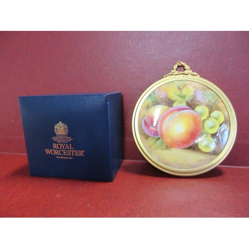 439 - SEVERNWARE HAND PAINTED FRUIT PLAQUE SIGNED BUTTERFIELD