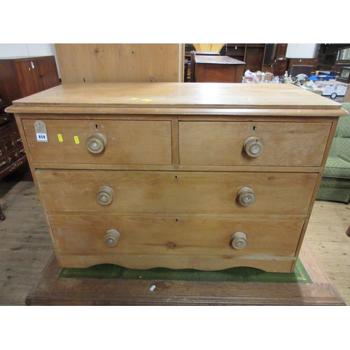 859 - ANTIQUE PINE CHEST OF DRAWERS