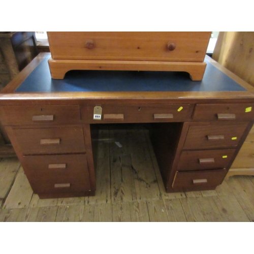 864 - TWIN PEDESTAL DESK