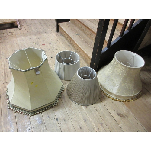 876A - FOUR LARGE LAMP SHADES